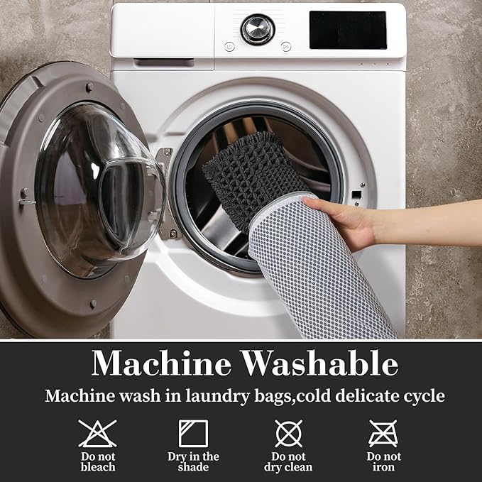 RESARE Waffle Bath Mat for Bathroom, Super Absorbent Bathroom Rugs Non Slip Machine Washable, Ultra Soft Quick Dry Boho Bath Rugs with Tassels for Floor, Upgraded Bordered Design, 18"x30" Black