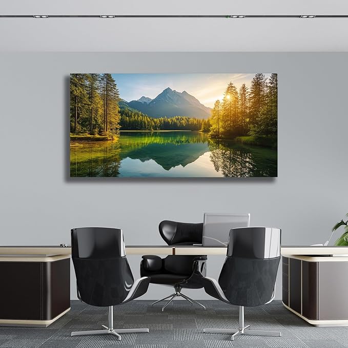 Yuaxker Large Nature Pictures Wall Decor Green Landscape Posters Modern Inspirational Wall Art Trendy Wall Prints Artwork for Living Room Bedroom Dining Room Office Home Decor 30x60inch