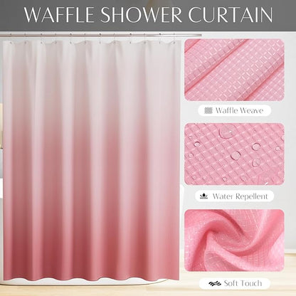 32PCS Bathroom Set Bathroom Sets with Shower Curtain and Rugs Gold Bathroom Accessories,Shower Curtain Set,Bathroom Rug Set with Bathroom Trash Can