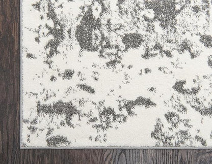 Unique Loom Rosso Collection Vintage, Geometric, Bohemian, Traditional, Distressed, Southwestern Area Rug, Rectangular 5' 0" x 8' 0", Light Gray/Ivory