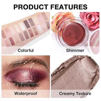 Cream Glitter Caramel Shimmer Metallic Eyeshadow Palette Makeup, Natural Single Mini Instant Holographic Eyeshadow For Older Women, Sombras Crema Para Ojos, Talc, Paraben & Cruelty Free, 710