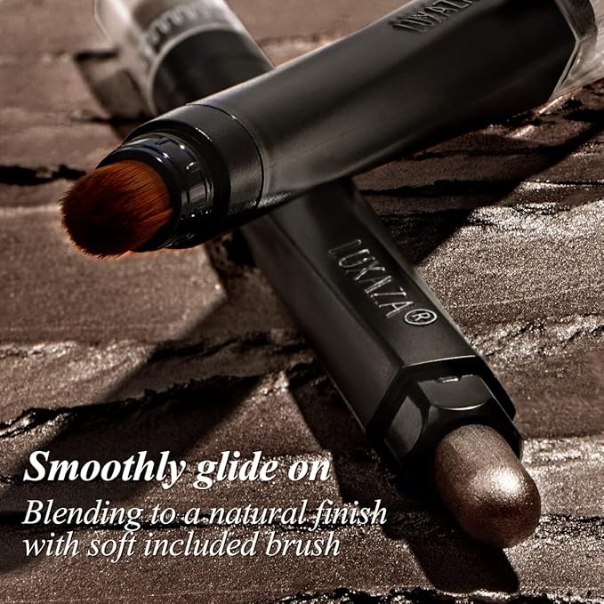 6PCS Cream Eyeshadow Stick Makeup Sets, Metallic And Matte Shimmer Eye Shadow Eye Brightener Stick Pencil Crayon, B02-Fall Brown