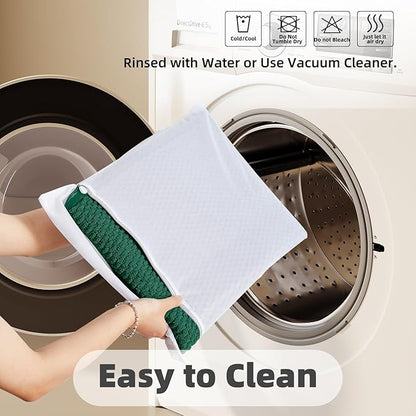 Bathroom Rugs Non Slip Washable, Super Absorbent Thin Bath Mat Quick Dry Low Pile Bathroom Rug, Dark Green 24"x47"