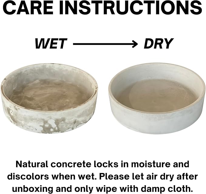 Simon Brothers Concrete Fruit Bowl and Tray Set for Kitchen Counter - Large Decorative Bowls for Home Decor - Modern Key Bowl for Entryway Table - Key Holder and Vanity Tray