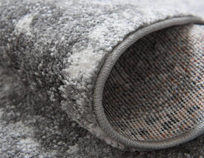 Unique Loom Rosso Collection Vintage, Traditional, Bohemian, Geometric, Distressed, Southwestern Area Rug, 2' 0" x 6' 0", Gray/Ivory