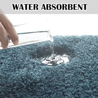 Suchtale Non Slip Bath Mat (20 x 32, Slate) Water Absorbent Soft Microfiber Shaggy Bathroom Rug Machine Washable Thick Plush Shower Mat