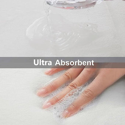 Buganda Memory Foam Bath Mat, 55" x 24", Ultra Soft and Non-Slip Bathroom Rugs, Water Absorbent and Machine Washable Bath Rug Runner for Bathroom, Shower, and Tub, Ivory