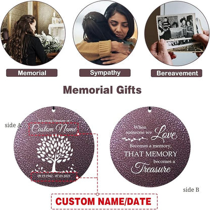 ASTARIN 36" Large Deep Tone Personalized Sympathy Wind Chimes, Memorial Wind Chime for Loss of Mother Father Loved One, Tree of Life Bereavement Gifts Decor Outdoor Patio Garden(Produced in USA)