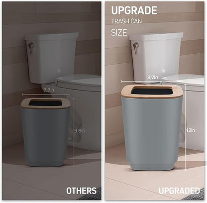 Bathroom Accessories Set,Grey Bathroom Set,24 Pieces Bathroom Accessory Set with Shower Curtain,Trash Can for Bathroom Accessories Décor and Home Gifts