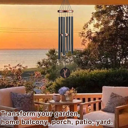 Wind Chimes for Outside, Angel Deep Tone Vintage Wind Chime Outdoor Clearance, Sympathy/Memorial/Festivals Gift for Mom Dad Grandma, Home Garden Patio Decor (32" Angel)