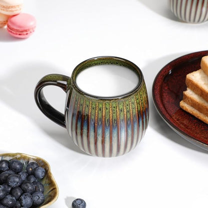 CosyCorner Ceramic Coffee Mugs, 17 oz Large Coffee Cups, Couple Coffee Mugs Set with Gift Box (A&B)