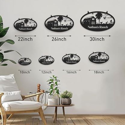 Personalized Metal Farm Signs, Custom Rustic Ranch Decor, Farmhouse Outdoor Decor, Custom Last Name Sign, Large Metal Wall Art, Outdoor Barn Sign, Family Farm Sign, Farmer Ranch Gifts