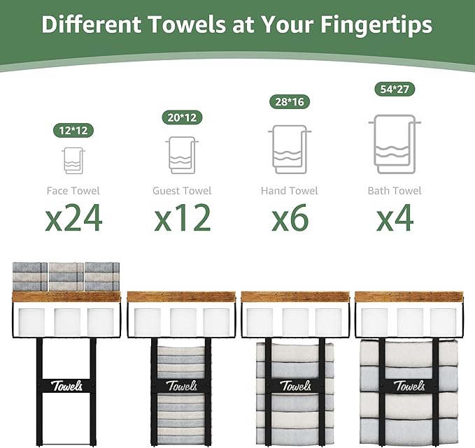 Bathroom Shelves Over Toilet - Floating Shelf for Wall Above Toilet Towels Holder Small Farmhouse Decor Shelves (15.7 inch, Set of 3, Rustic Brown)