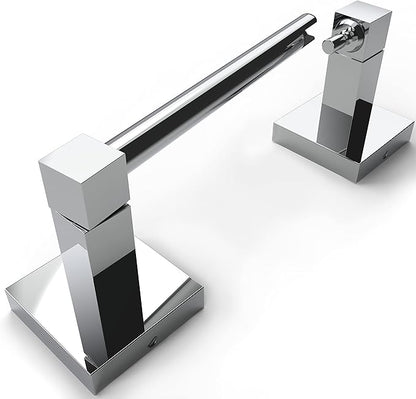 Ruacq Toilet Paper Holder Chrome Double Post Pivoting Square Tissue Holders Roll Holder Hangers Toilet Paper Stand Stainless Steel and Zinc Alloy Modern Wall Mounted