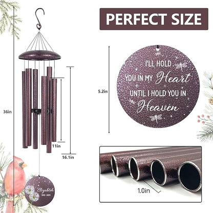 ASTARIN Personalized Memorial Wind Chimes, Customized Sympathy Deep Tone Wind Chime, Grief Gifts for Women Men Husband Wife, Windchimes in Memory of a Loved One Personalized