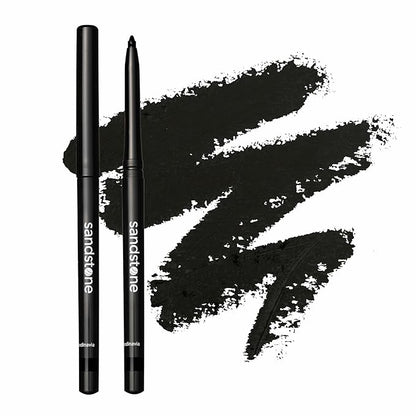 Waterproof Eyeliner Pencil - Vegan Hypoallergenic for Sensitive Eyes - Smudge Proof Gel Makeup (Black)