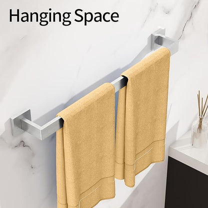 Bathroom Towel Bar, 24 Inch Towel Racks for Bathroom Wall Mounted, Stainless Steel Towel Rail Hanger for Wall, Nickel Towel Holder for Wall, Kitchen(2 Pack)