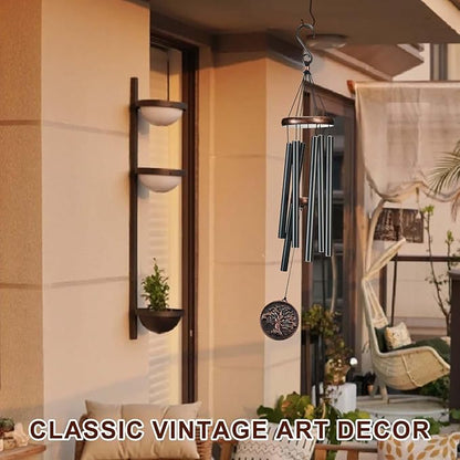 Wind Chimes for Outside, Tree of Life Deep Tone Vintage Wind Chime Outdoor Clearance, Sympathy/Memorial/Festivals/Birthday Gift for Mom Dad Grandma, Home Garden Decor (34" Tree of Life)
