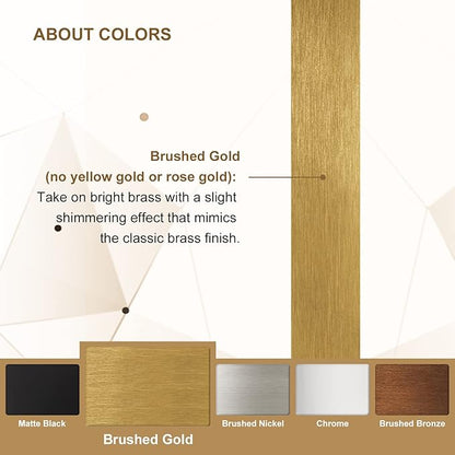 ANDY STAR 30x40” Gold Bathroom Mirror, Oblong Brass Mirror with Stainless Steel Metal Frame, Brushed Gold Oval Vanity Mirror for Over Sink, Modern Anti Rust Wall Mounted