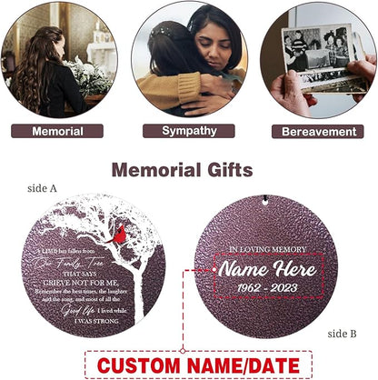 ASTARIN 36" Large Deep Tone Personalized Name Sympathy Wind Chimes, Cardinal Memorial Wind Chime for Loss of Mother Father Loved One, Bereavement Condolence Gifts Decor Outdoor Patio Garden