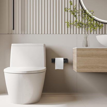 Ruacq Toilet Paper Holder Oil Rubbed Bronze-Toilet Paper Holder Wall Mount Double Post Pivoting Square-Toilet Tissue Roll Holder Rustproof Stainless Steel