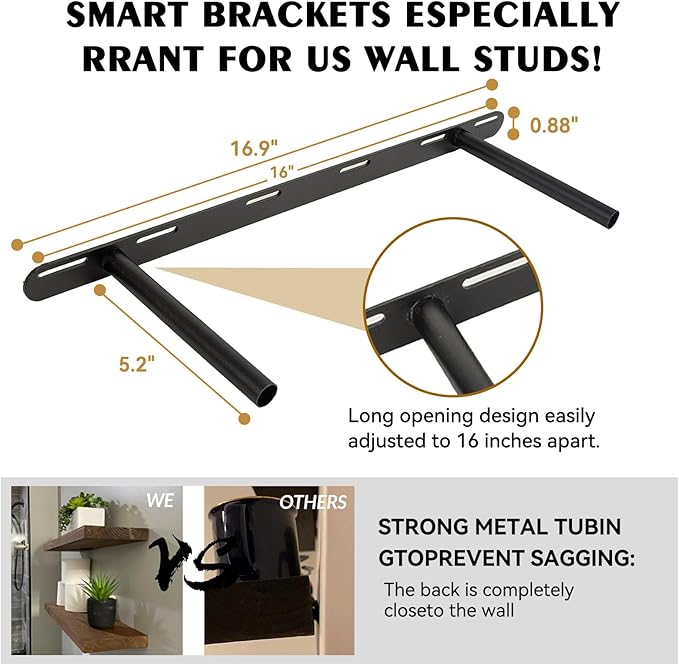 BGMG Wood Floating Shelves 24 inch, Wide Rustic Wooden Wall Shelves for Bathroom Living Room Bedroom Kitchen Farmhouse Set of 2-24x 6.7 x1.25 inch- DIY-Unfinished