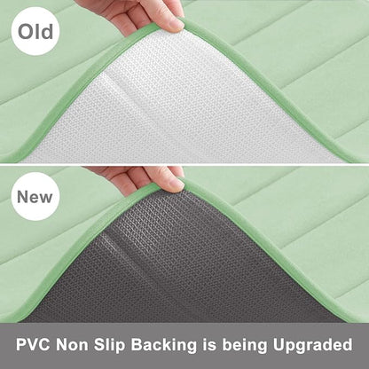 Buganda Memory Foam Bath Mat, 55" x 24", Ultra Soft and Non-Slip Bathroom Rugs, Water Absorbent and Machine Washable Bath Rug Runner for Bathroom, Shower, and Tub, Sage Green