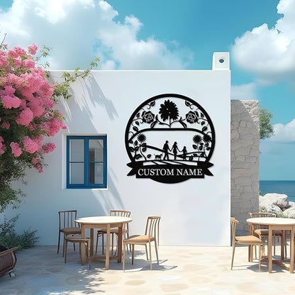 Personalized Family Name Sign, Custom Family Signs Metal Wall Decor, Family Wall Art, Metal Signs Customized, Family Wall Decor for Living Room, Rustic Hanging Decoration Sign, Housewarming Gifts