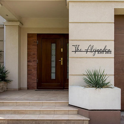 Personalized Family Name Sign | Custom Metal Sign | Metal Wall Art | Last Name Signs for Home | Wall Decor | Split Letter Monogram Sign | Home Letters | Wedding Gift | Housewarming Couples Gift