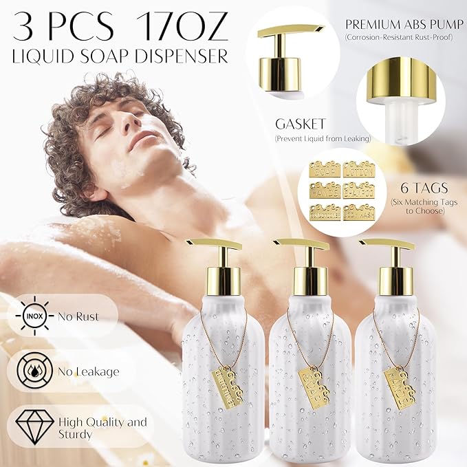 32PCS Bathroom Accessories Set Bathroom Set,White Shower Curtain Set,Bath Towel Set,Hand Towel,Toilet Brush,Trash Can & 3PCS Soap Dispenser