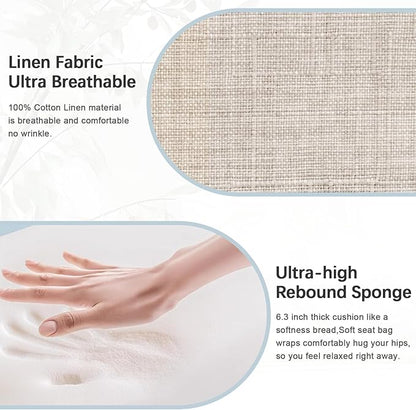 Accent Chair 2 Seat, Arm Chairs with Soft Seat and Armrests for Living Room, Love seat for Dining, Reading, and Waiting Rooms (Beige)