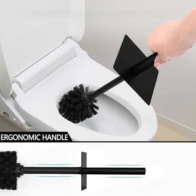 Toilet Brush and Holder Set for Bathroom, Stylish and Durable Cleaning Tool with Modern Design, Compact for Efficient Cleaning