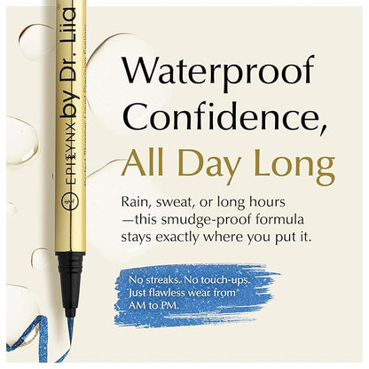Waterproof Eyeliner - Smudge-Proof Liquid Eyeliner Pen with Precision Tip for Smooth, Long-Lasting Application - Vegan, Hypoallergenic & Gluten-Free Eye Liner - 2mL Shimmer Royal Blue