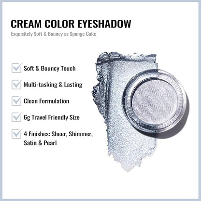 Oulac Shimmer Cream Eyeshadow also for Highlighter Blendable Eye Shadow Waterproof&Long Lasting with Moisturizing Formula Soft Shimmer Eye Make-up,Vegan & Cruelty-Free,6g 26