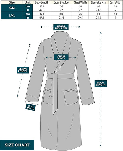 PAVILIA Mens Soft Robe, Plush Fluffy Fleece Bathrobe Men, Long Sherpa Shaggy Spa Robe