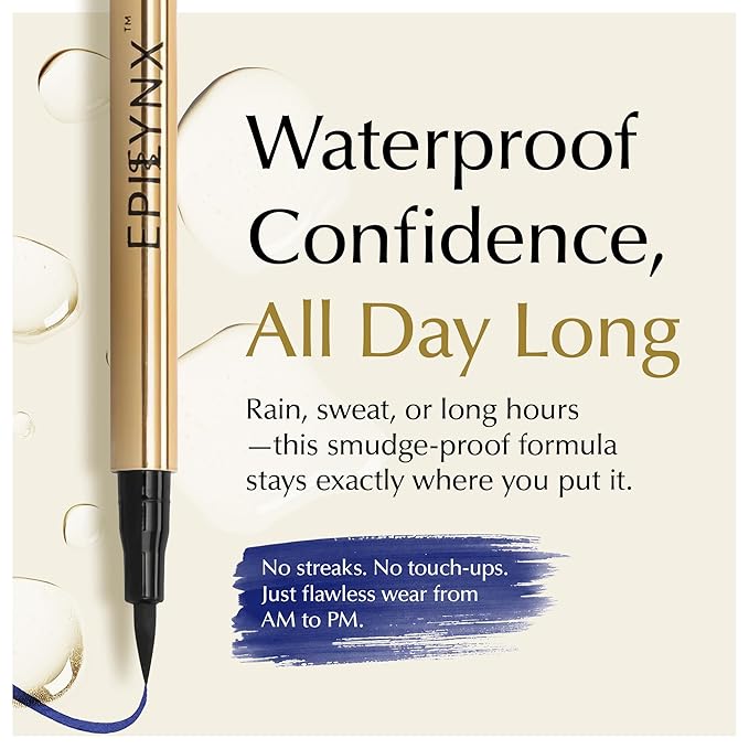 Waterproof Eyeliner - Smudge-Proof Liquid Eyeliner Pen with Precision Tip for Smooth, Long-Lasting Application - Vegan, Hypoallergenic & Gluten-Free Eye Liner - 2mL Blue