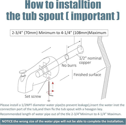 Aolemi Tub Shower Faucet Set with Tub Spout Rain Shower Head System Shower Trim Kit Pressure Rough-in Valve Included ABS 8 Setting Dual Shower Head and Handheld Spray Oil Rubbed Bronze