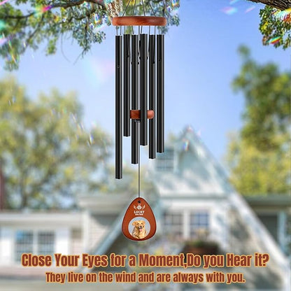 Personalized Pet Memorial Wind Chimes - Dog Memorial Gifts for Loss of Dog,Dogs Remembrance Bereavement Gift,Custom Pet Loss Sympathy Gifts in Memory of Dogs Cats (Design 2)
