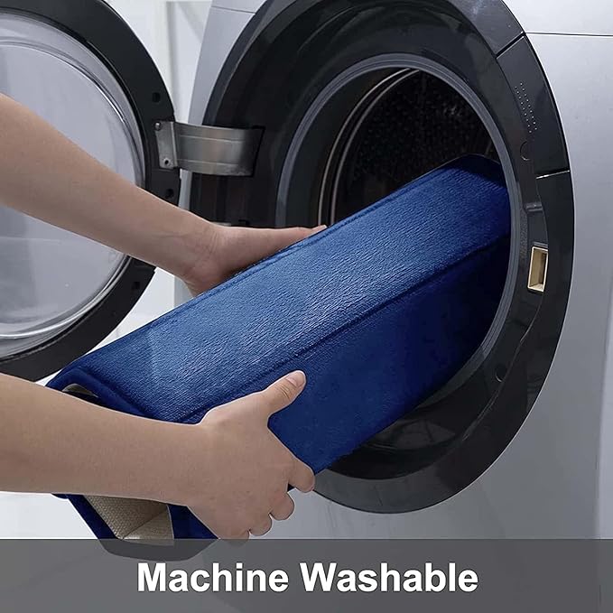 Buganda Memory Foam Bath Mat, 59" x 34", Ultra Soft and Non-Slip Bathroom Rugs, Water Absorbent and Machine Washable Bath Rug Runner for Bathroom, Shower, and Tub, Navy Blue