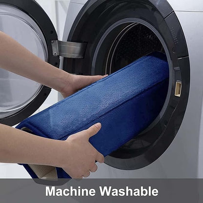 Buganda Memory Foam Bath Mat, 59" x 34", Ultra Soft and Non-Slip Bathroom Rugs, Water Absorbent and Machine Washable Bath Rug Runner for Bathroom, Shower, and Tub, Navy Blue