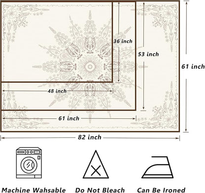 FORATER Floral Bohemian Tapestry, Flower Aesthetic Tapestry Indian Wall Hanging Boho Tapestries Mandala Room Decor for Bedroom Living Room Dorm (Flaxen, 61L x 53W)