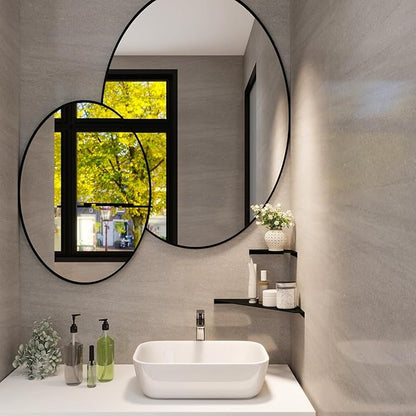 Corner Shelf, 3.0mm Aluminum Alloy Corner Shelf Wall Mounted, for Bathrooms,Offices, Bedrooms,Kitchens,Dorm Rooms and Living Rooms(11 in Black)