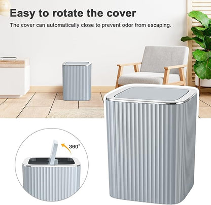 Umimile Grey Bathroom Accessories Set, 9-Piece Bathroom Set with Toothbrush Holder, Toothbrush Cup, Soap Dispenser, Soap Dish, Vanity Tray, Toilet Brush Holder, Qtip Holder and Trash Can