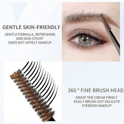 DAGEDA Clear Eyebrow Setting Gel, Brow Fix Gel, Waterproof And Sweat-Proof Eyebrow Repair Liquid Brows Styling Beauty Salon Home Use Makeup, 1.81oz (Clear and Light Brown)