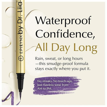 Waterproof Eyeliner - Smudge-Proof Liquid Eyeliner Pen with Precision Tip for Smooth, Long-Lasting Application - Vegan, Hypoallergenic & Gluten-Free Eye Liner - 2mL Shimmer Royal Purple