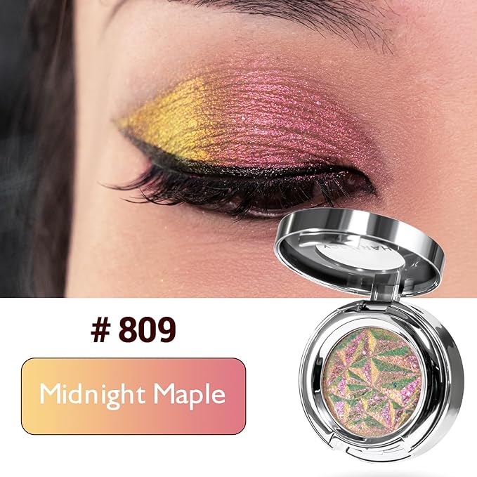 CHARMACY Multichrome Eyeshadow, Insane Shifters Chameleon Eyeshadow, Creates High-Impact, Glitter Metallic Eye Looks, 100% Vegan and Cruelty Free, 1.9g (#809)