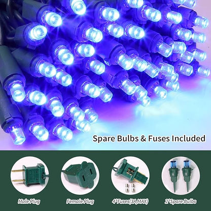 100 Count Blue - String Lights - 21.6FT LED Christmas Lights, Mini led Lights for Indoor Outdoor Home Holiday Party Wedding Independence Day Decoration