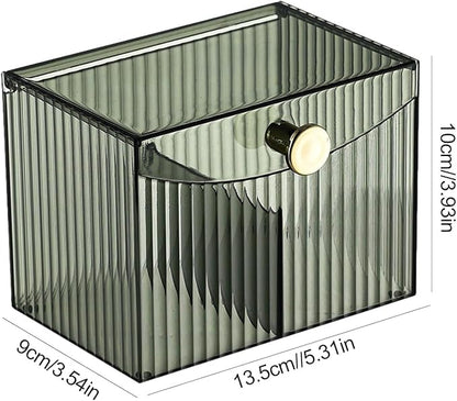 2-Grid Cotton Swab Ball Qtip Holder Dispenser with Lid,Container Dispenser Box for Bathroom Home Storage Organization,Vanity Organizers and Storage