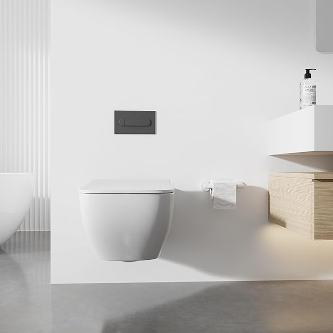 BVL Toilet Paper Holder Matte White Wall Mount Stainless Steel 304 Large Mega Roll