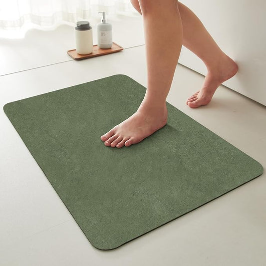 Bath Mat, Bathroom Rugs Non Slip Washable Thin Absorbent Quick Dry Bath Mat Fits Under Door Bathroom Floor Mat Perfect for Bath, Shower, or Sink 36"x60" Sage Green